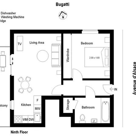 Apartment Sunlight - Bugatti - Beausoleil, France 1 Bedroom, Stunning With Balcony Beausoleil